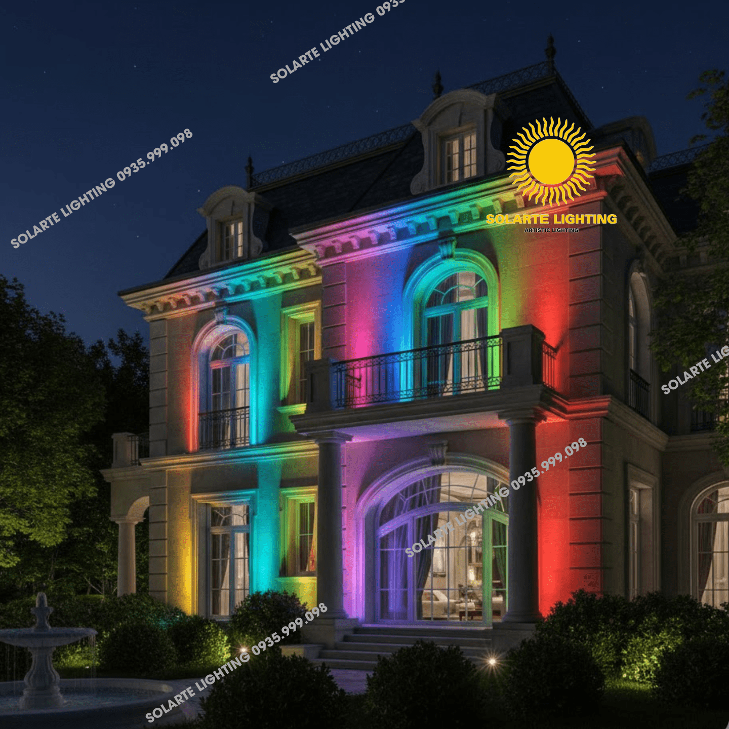 Đèn chiếu tường, line RGB 28W 3 18